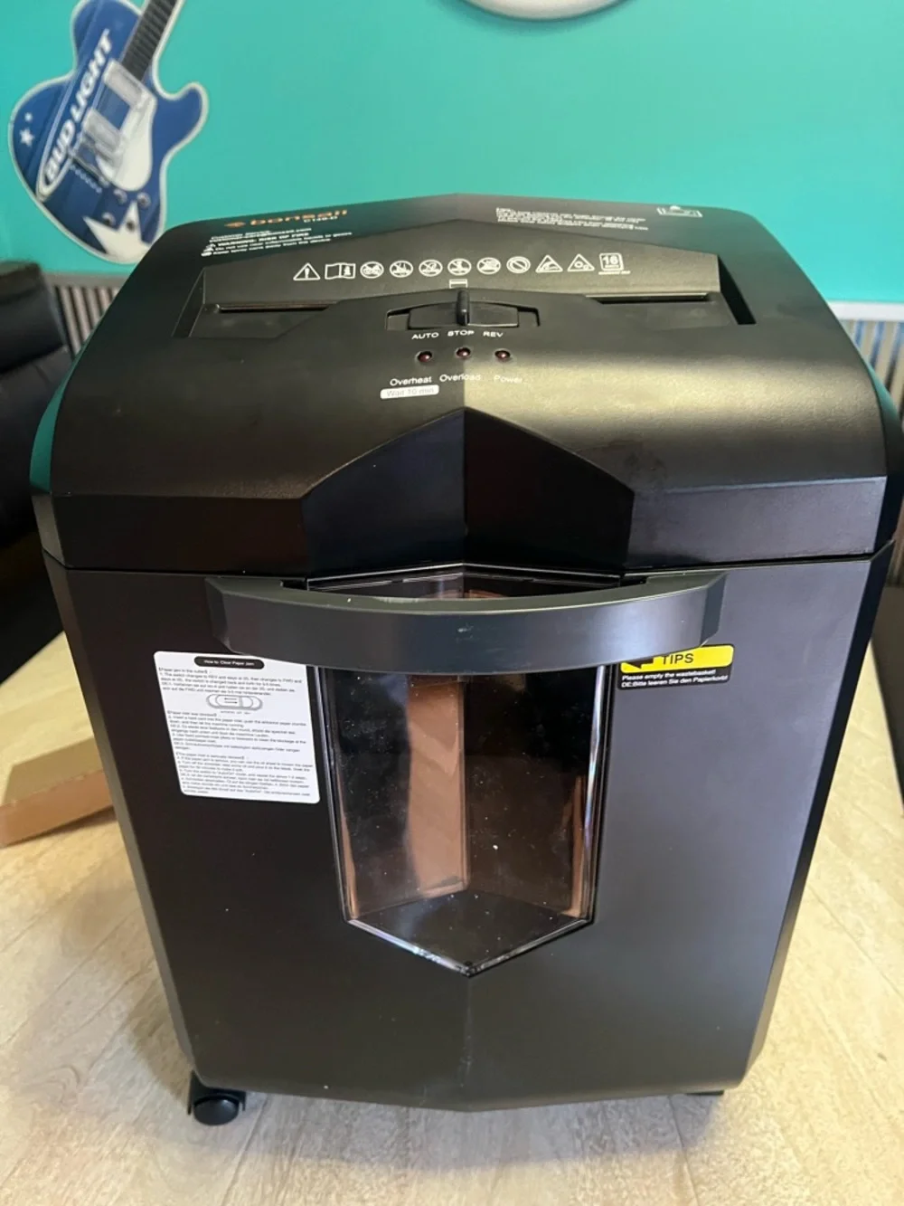 Bonsaii Home Office Paper Shredder - Cross-Cut Security